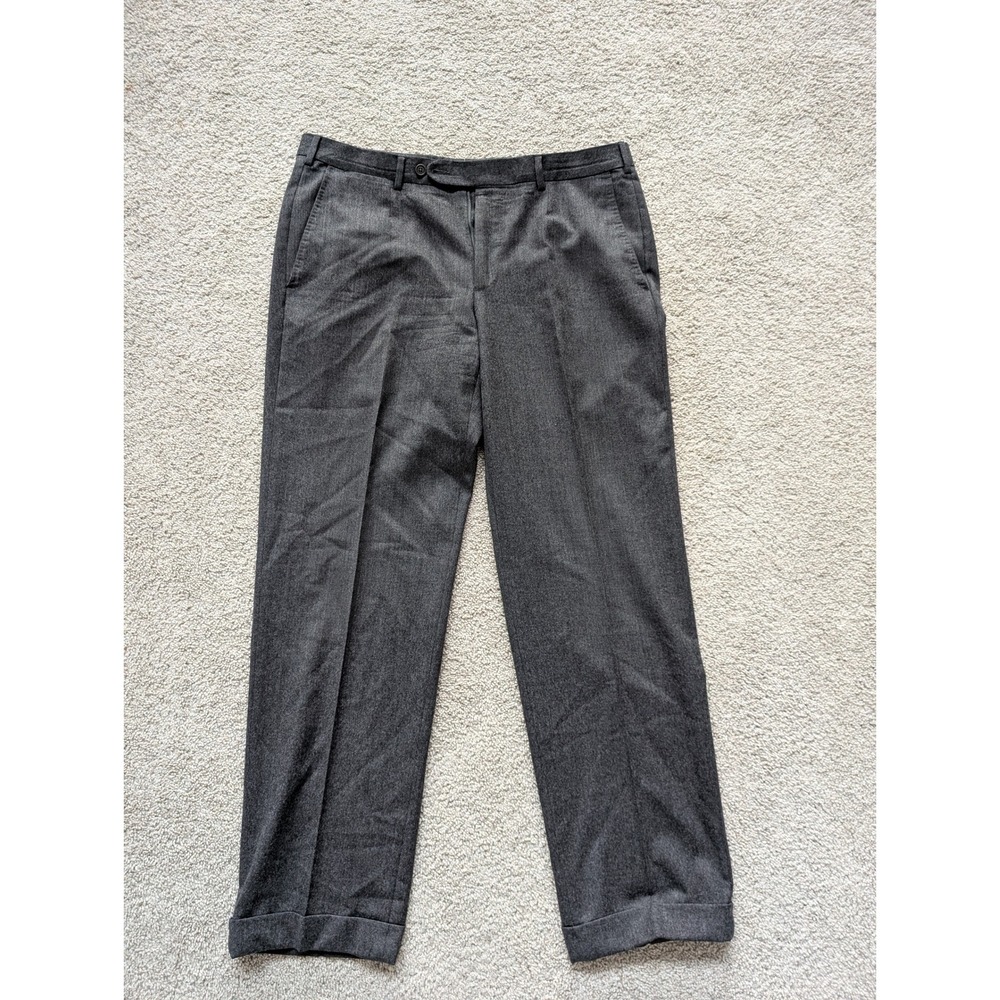 Ermenegildo Zegna OCS413 Mila Su Misura Dress Pants Gray Wool Mens 36 Swiss Made